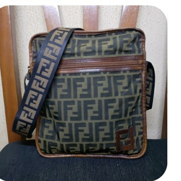 Fendi Handbags - Fendi FF Logo Messenger Bag